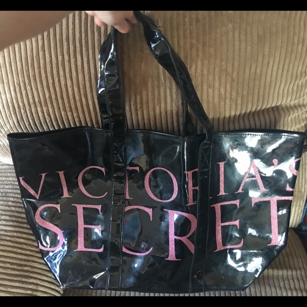 LARGE VICTORIAS SECRET TOTE~COLORFUL PICS INSIDE
